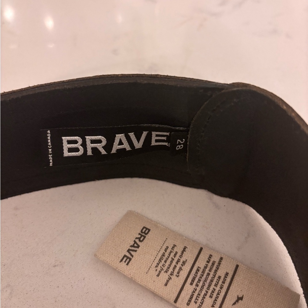 Brave Women's Charcoal Leather Belt - Picture 5 of 7